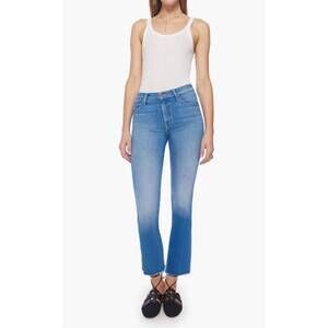 NEW MOTHER insider ankle fray jeans in eager beaver